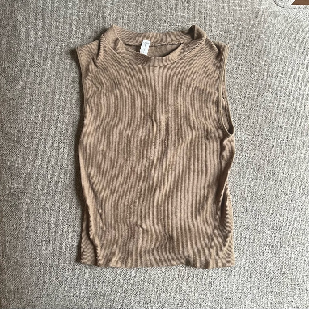 Sleeveless Mock Neck Tank Top